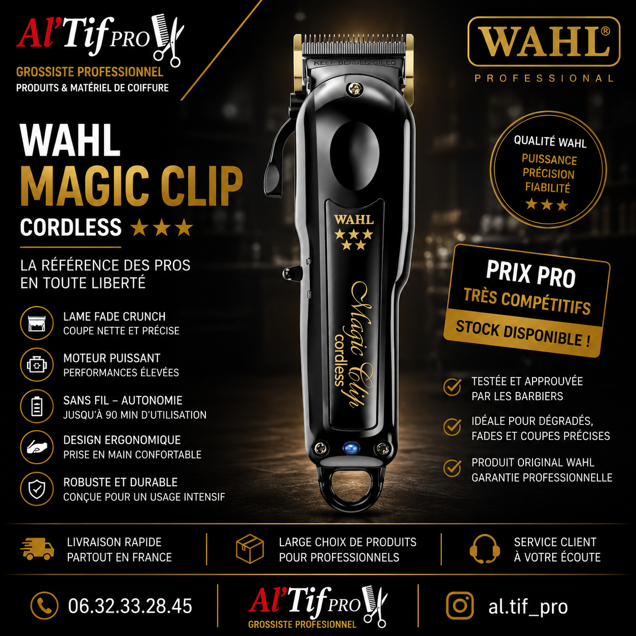 WAHL MAGIC CLIPS BLACK ÉDITION