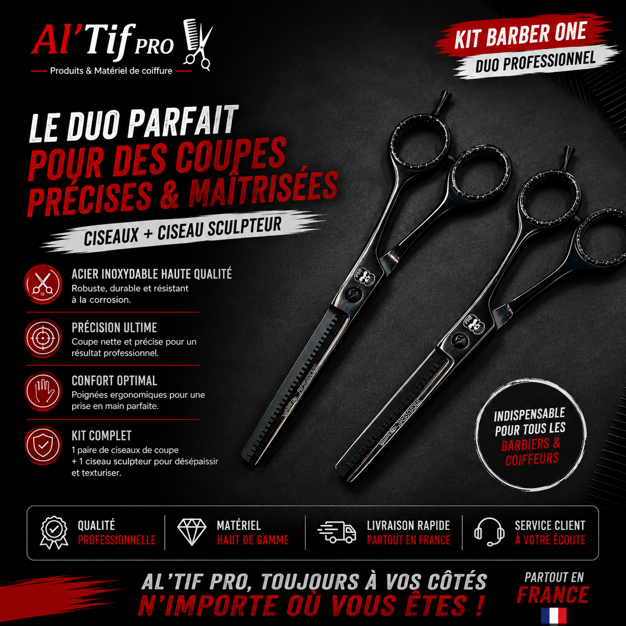 Kit ciseaux des coupe + Sculpteur