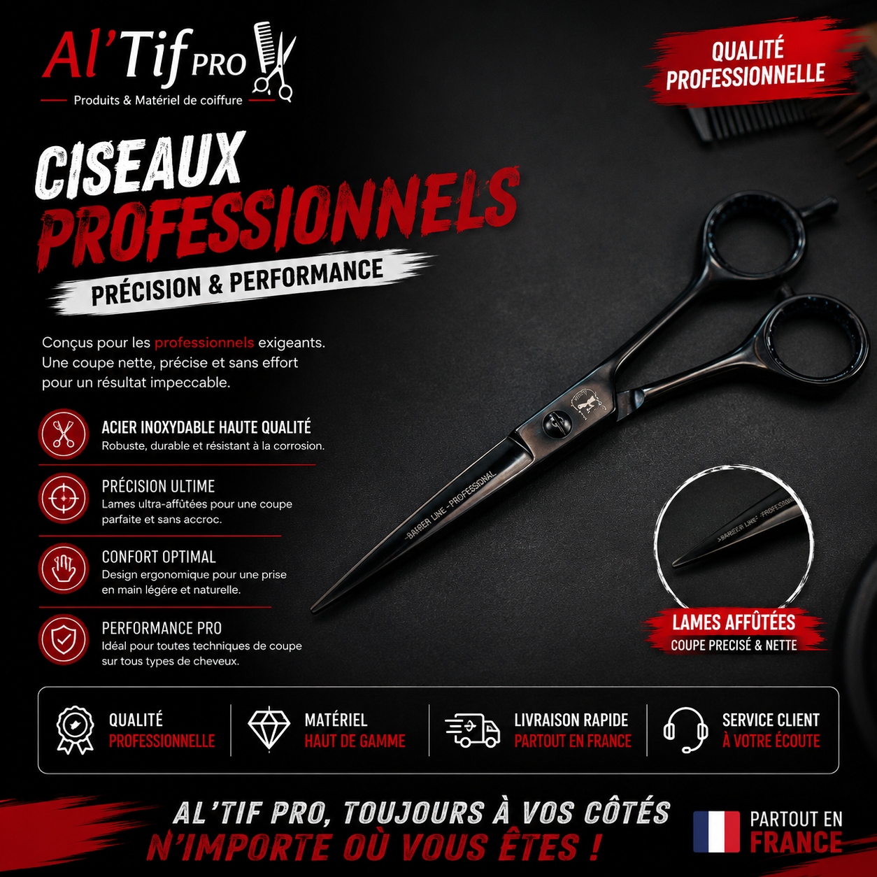 Ciseaux professionnel BarberOne