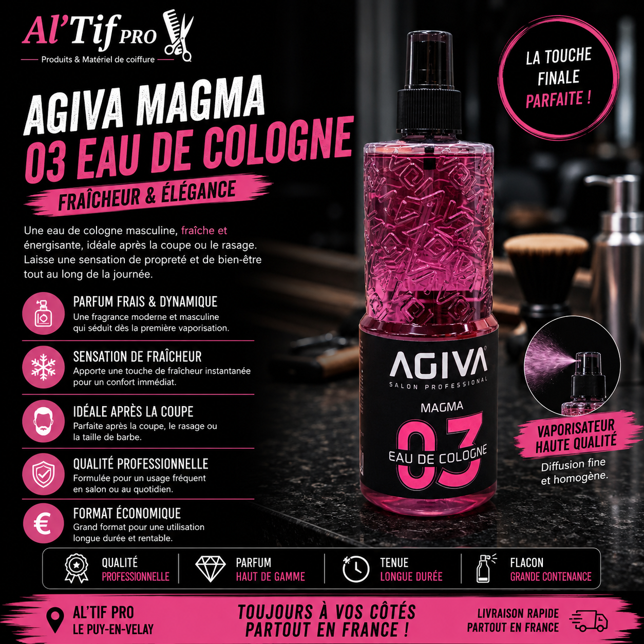 X24 Eau de Cologne Agiva MAGMA 400ML
