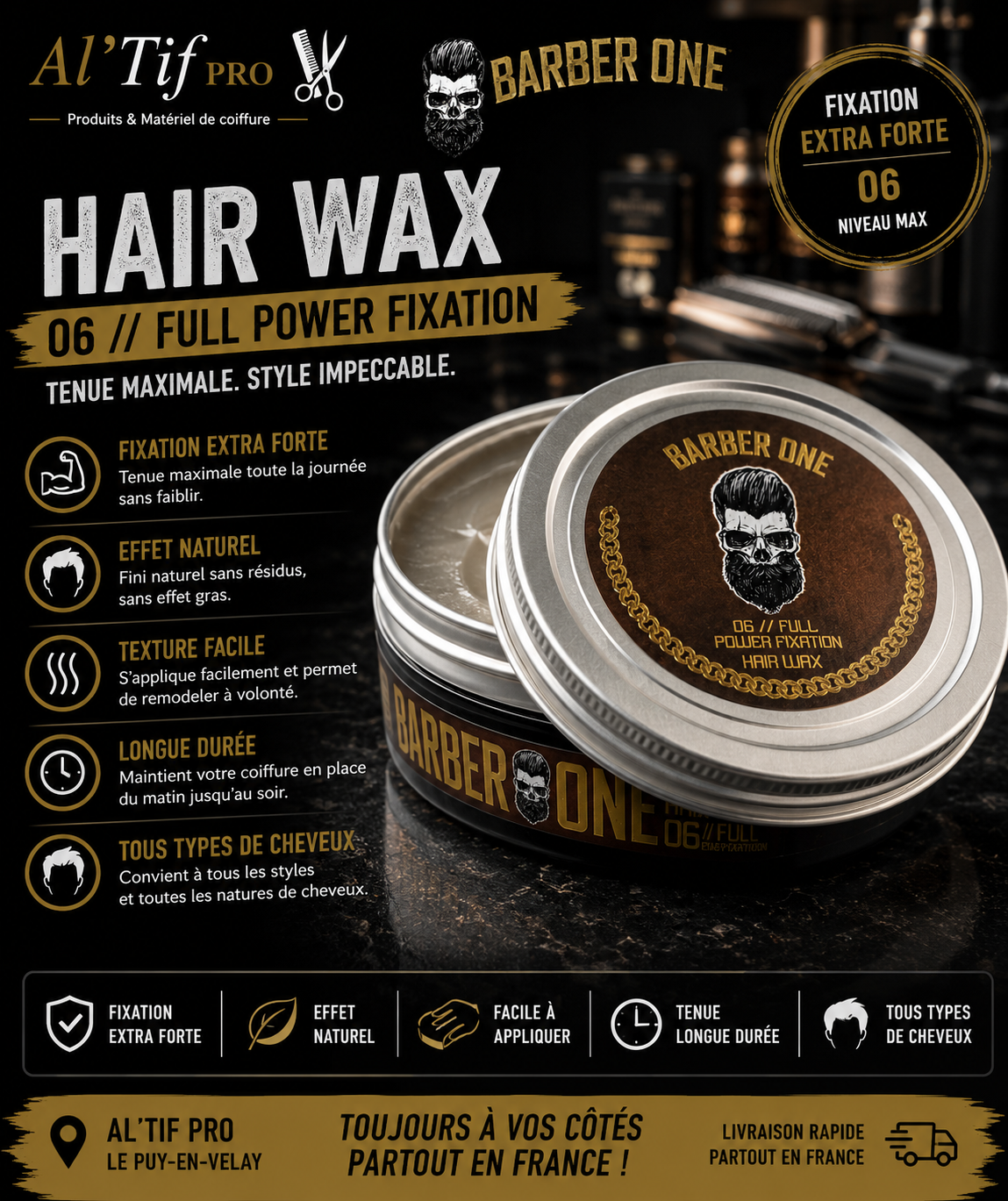 X24 Barber One Hair Wax 06 – Full Power Fixation
