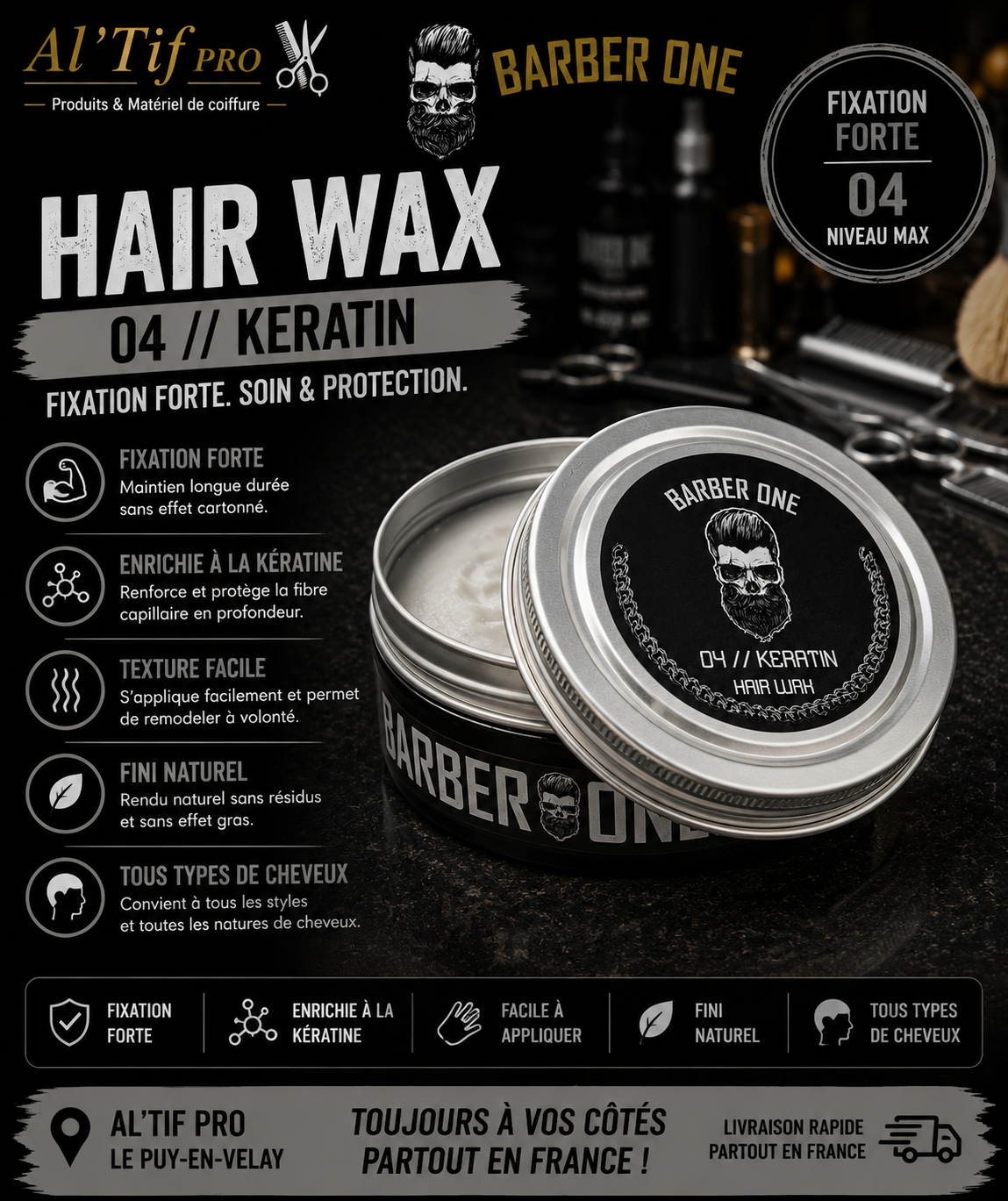 x24 BARBER ONE – Hair Wax 01 Ultimate