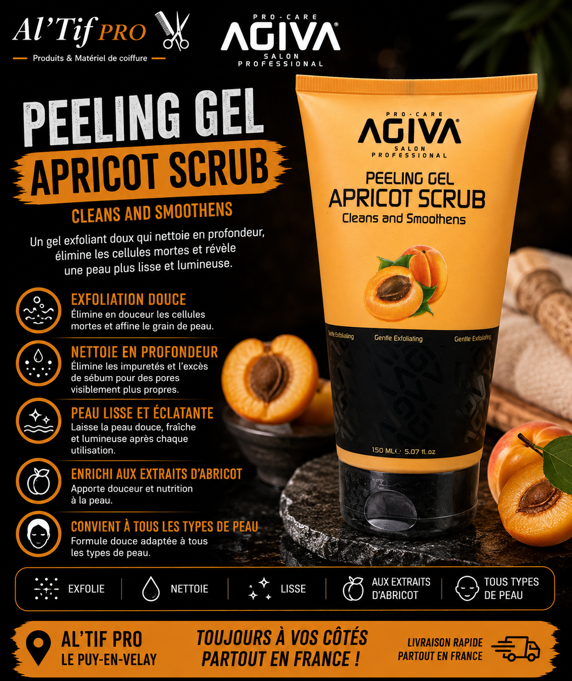 x12 AGIVA Peeling Gel – Apricot Scrub