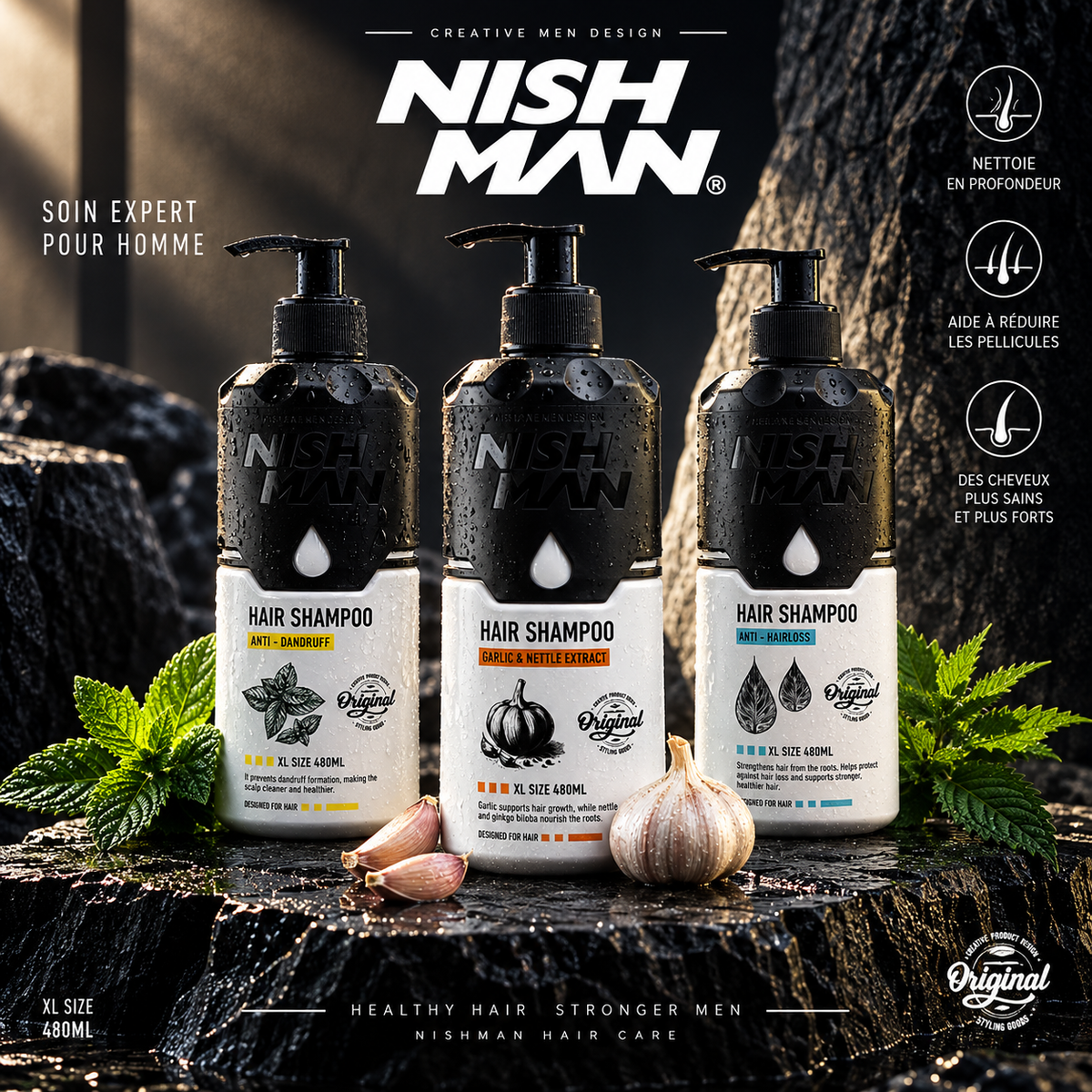 X3 NISHMAN HAIR SHAMPOO – 480 ML